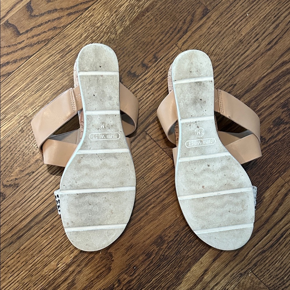 Nine West Beige and Snake Print Sandals - Picture 6 of 8